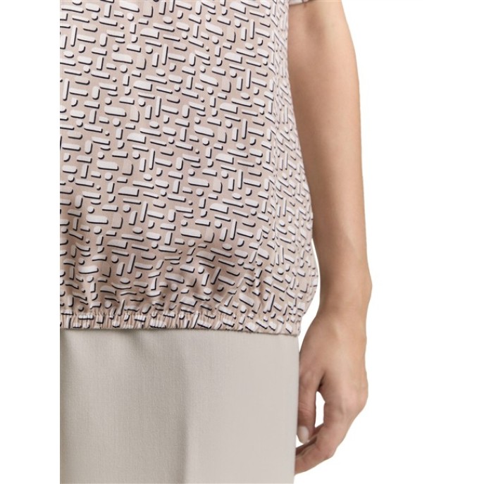 Tom Tailor blouse patroon taupe